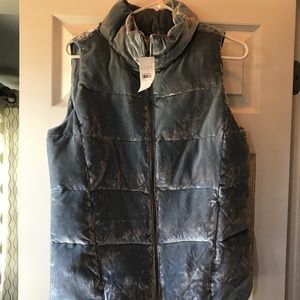 Loft blue velvet feel vest size s women’s